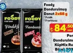 FOODY DONDURULMUŞ DONUT 2X68 G fiyat ve kampanya bilgisi